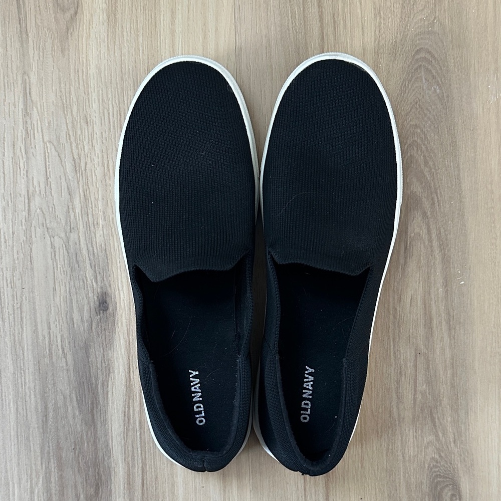 Old Navy Black and White Casual Slip-Ons
